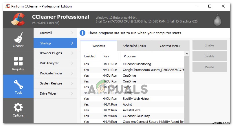 Windows 7에서 시작 시 프로그램 실행을 중지하는 방법 