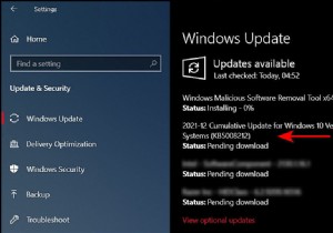 수정:Windows 10에서 누적 업데이트 KB5008212를 설치할 수 없음 