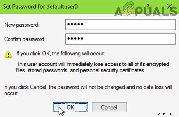 Windows에서 Defaultuser0 암호를 제거하는 방법은 무엇입니까? 