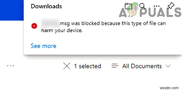 SharePoint에서  .msg  이메일 첨부 파일을 다운로드할 때 보안 오류를 제거하는 방법은 무엇입니까? 