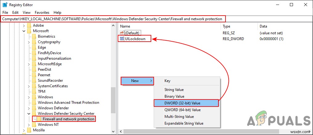 Windows 10에서 방화벽 및 네트워크 보호 영역을 숨기는 방법은 무엇입니까? 