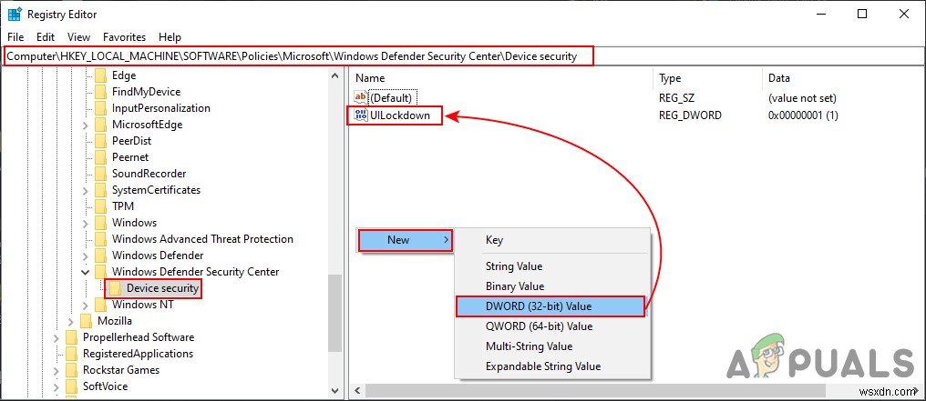 Windows 10에서 장치 보안 영역을 숨기는 방법은 무엇입니까? 