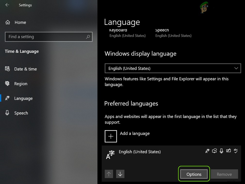 Windows 10에서 언어를 제거할 수 없음 (Fix) 