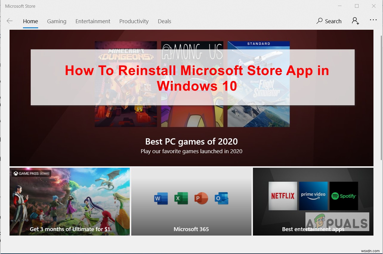 Windows 10에서 Microsoft Store 앱을 다시 설치하는 방법 