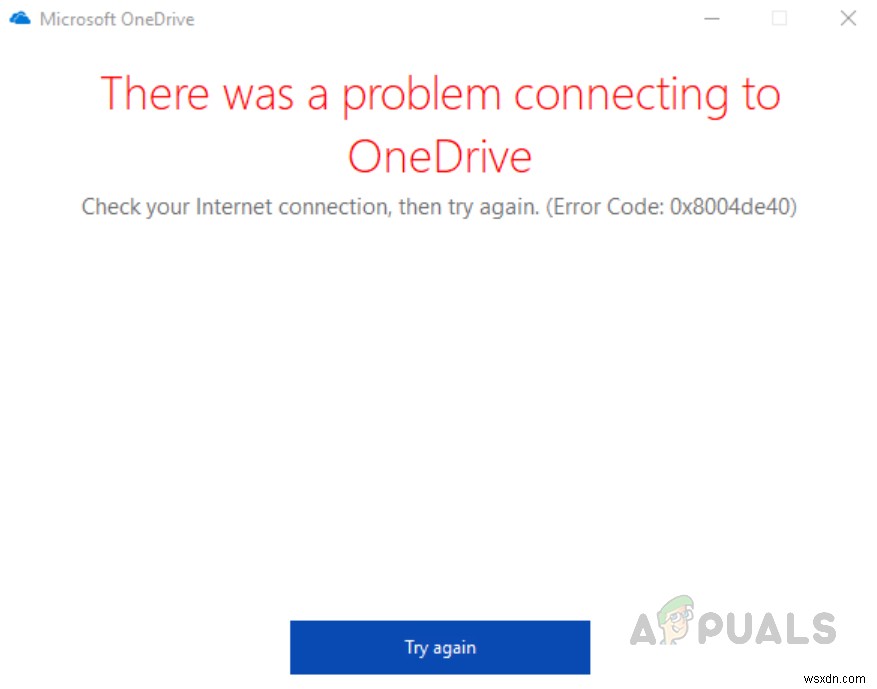 Windows 10에서 OneDrive 로그인 오류 코드 0x8004de40을 수정하는 방법은 무엇입니까? 