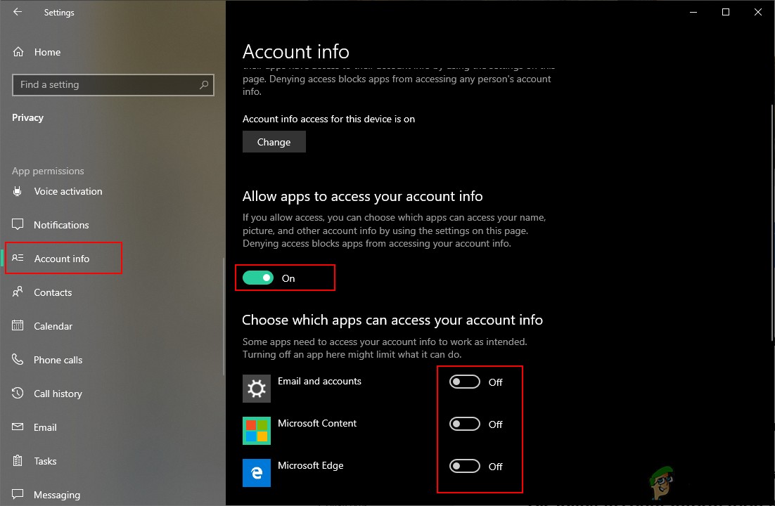 Windows 10에서 앱이 계정 정보를 얻지 못하도록 하는 방법은 무엇입니까? 