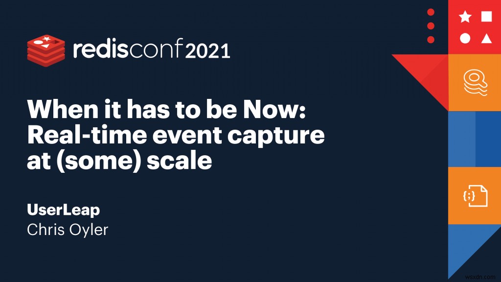 시청해야 할 RedisConf 2021 세션은 다음과 같습니다. 