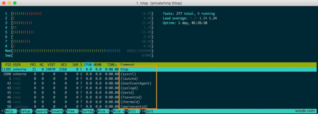 `top` 및 `ps`로 표시된 대로 Ruby 스크립트의 프로세스 이름을 변경하는 방법 