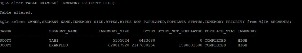 Oracle Database v18c 자동 인메모리 