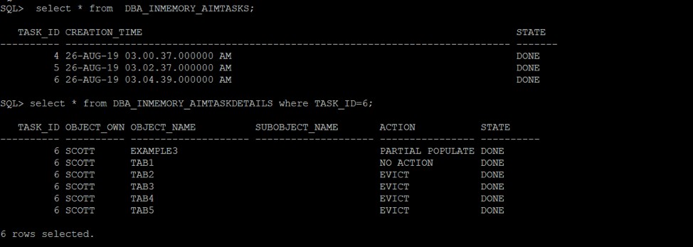 Oracle Database v18c 자동 인메모리 