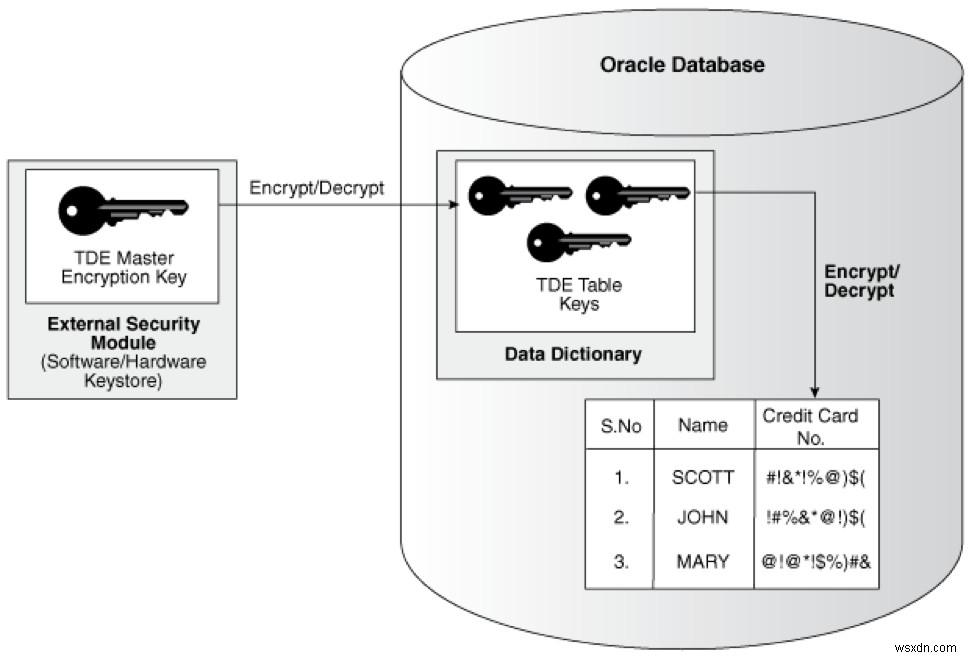 투명한 데이터 암호화를 사용하여 Oracle 데이터베이스 보호 