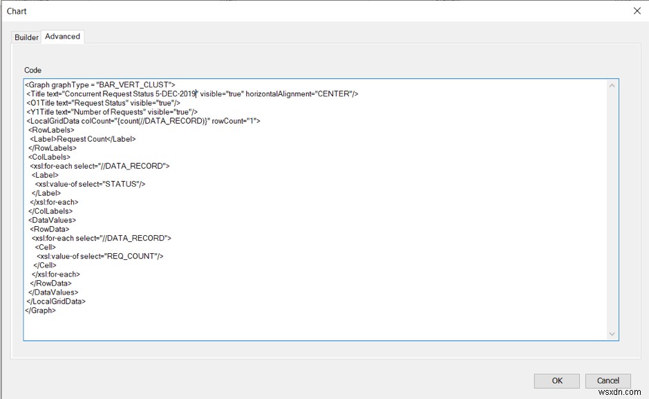 XML Publisher를 사용하여 차트 표시 