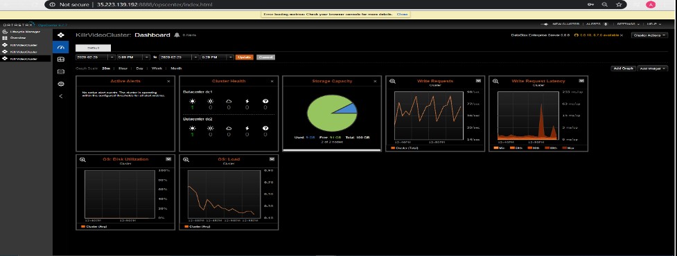 DataStax Enterprise OpsCenter 설정 