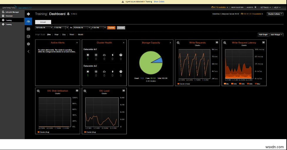 DataStax Enterprise OpsCenter 설정 