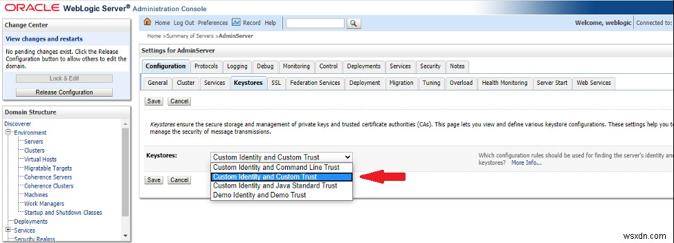 WebLogic Server 12c에서 SSL 구성 