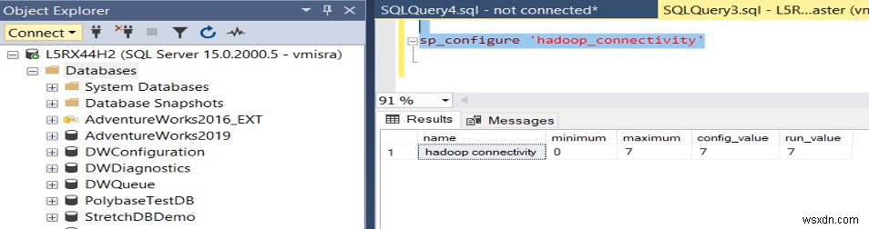 SQL PolyBase 설정 문제 