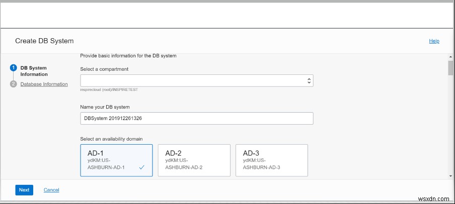 클라우드에서 Oracle Database(DBaaS) 생성 