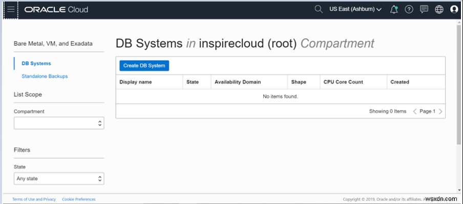 클라우드에서 Oracle Database(DBaaS) 생성 