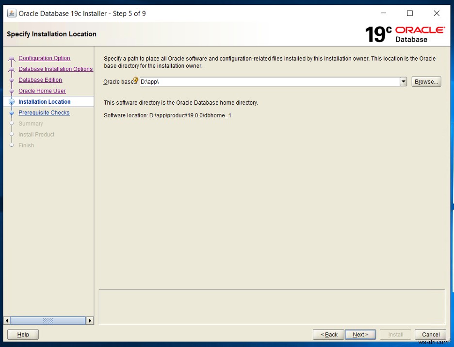 Windows용 Oracle 19c 설치 - 1부 