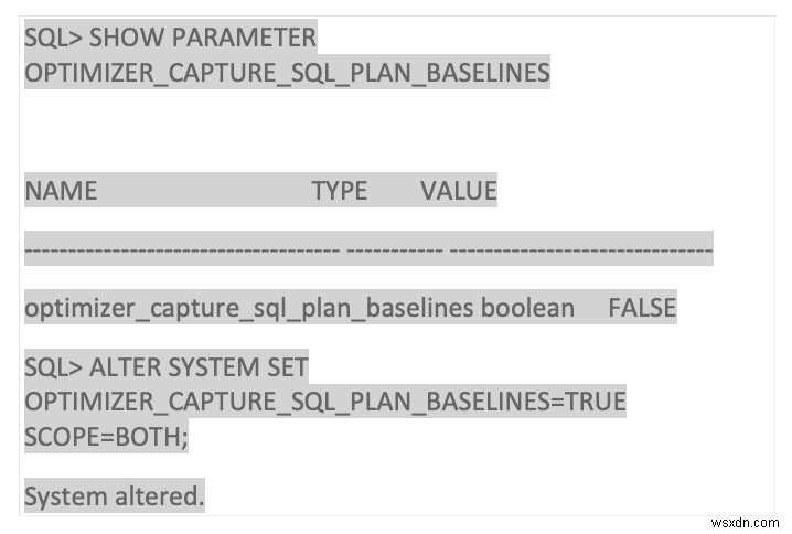 Oracle SQL 프로필 및 기준선 