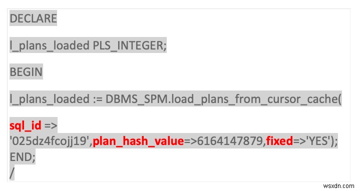 Oracle SQL 프로필 및 기준선 