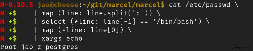 Marcel – Linux를 위한 보다 현대적인 셸 