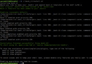 Bash-it – 스크립트와 별칭을 제어하는 ​​Bash 프레임워크 