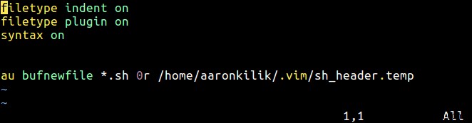 Vim에서 셸 스크립트용 사용자 정의 헤더 템플릿을 만드는 방법 