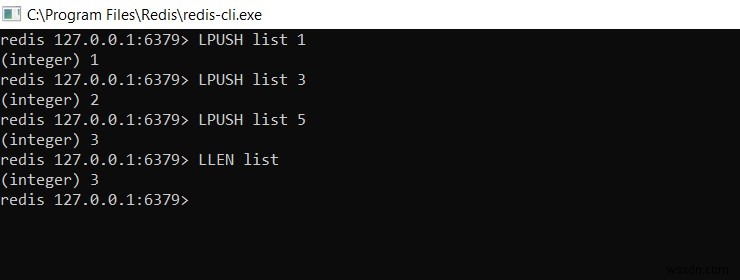 Redis LLEN – redis 데이터 저장소에서 목록의 길이를 가져오는 방법 