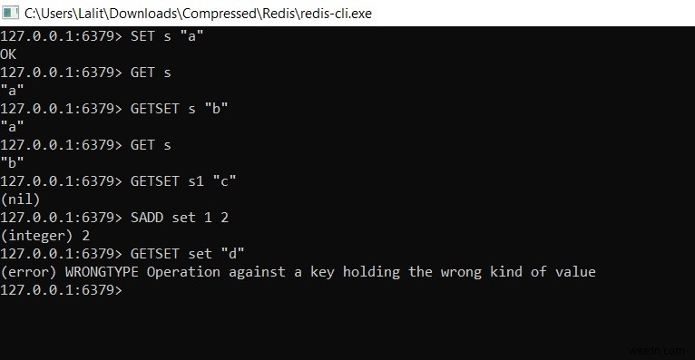 Redis GETSET – redis에서 키의 새 문자열 값을 설정하고 이전 문자열 값을 가져오는 방법 