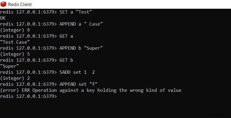 Redis APPEND – redis의 기존 문자열 값에 문자열을 추가하는 방법 