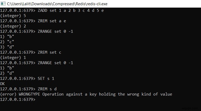 Redis ZREM – redis의 정렬된 설정 값에서 요소를 삭제하는 방법 