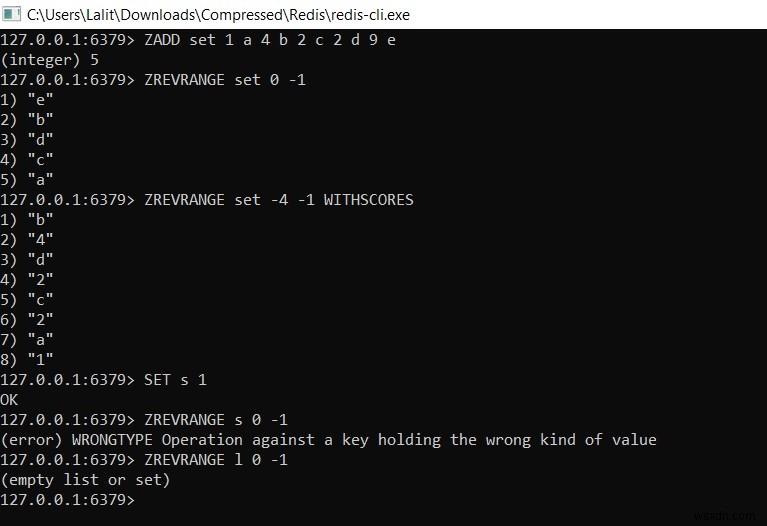 Redis ZREVRANGE – Desc Rank Range별로 정렬된 세트의 요소를 가져오는 방법 