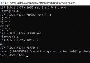 Redis ZCARD – redis 데이터 저장소에서 정렬된 세트의 크기를 가져오는 방법 