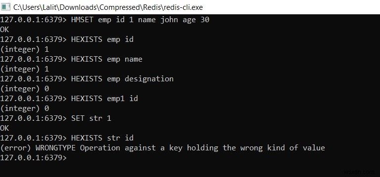 Redis HEXISTS – redis에서 해시 값에 필드가 있는지 확인하는 방법 