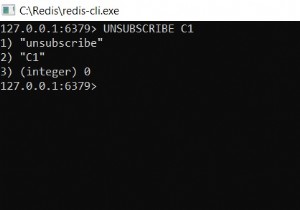 Redis UNSUBSCRIBE – redis pub/sub에서 여러 채널의 구독을 취소하는 방법 