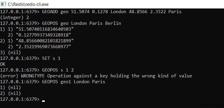 Redis GEOPOS – 지리 공간 값의 여러 구성원의 경도, 위도를 얻는 방법 