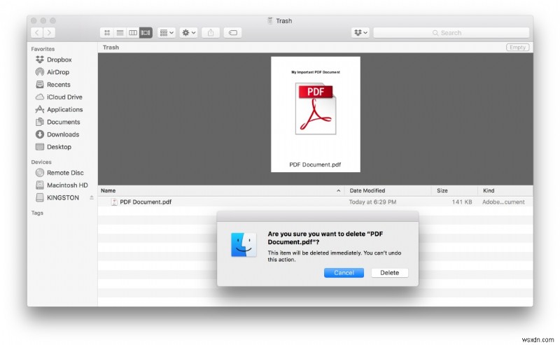 Mac에서 삭제, 손상 또는 저장되지 않은 PDF 파일을 복구하는 방법 