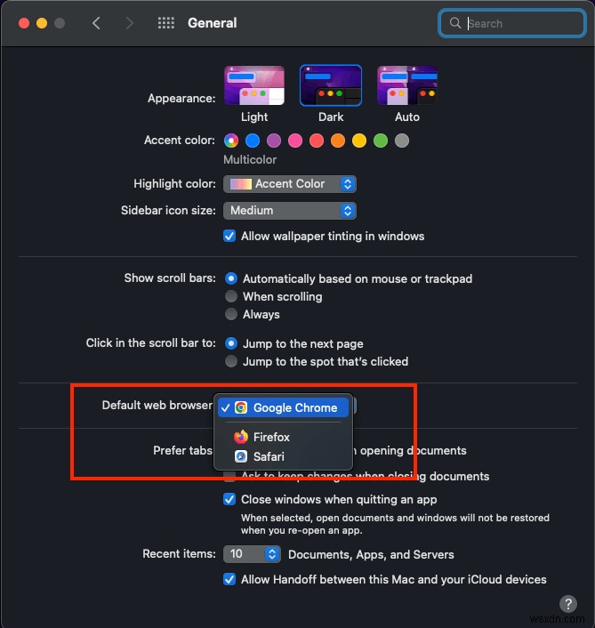 MacBook Pro에서 Chrome을 기본 브라우저로 설정하는 방법