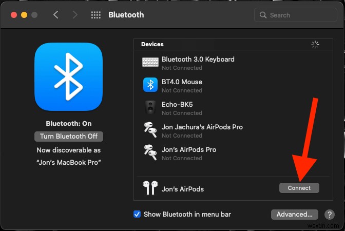 Bluetooth 헤드폰을 MacBook Pro에 연결하는 방법