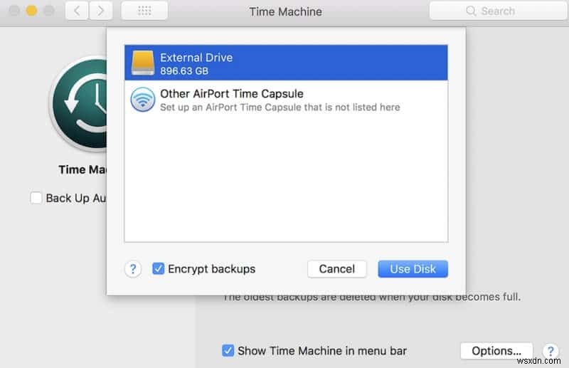 MacBook Pro를 외장 하드 드라이브에 백업하는 방법