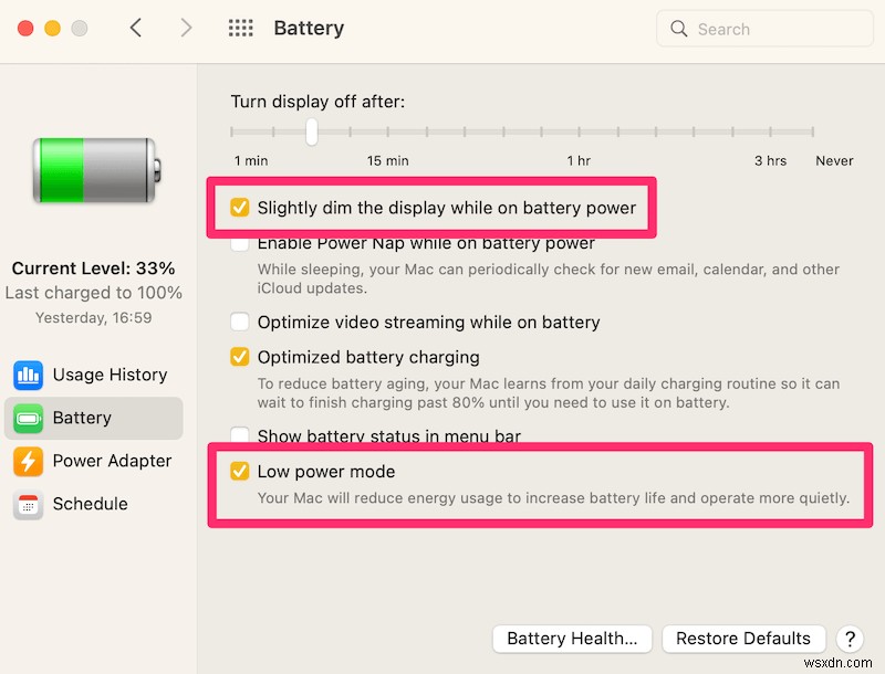 MacBook Pro에서 배터리를 절약하는 방법