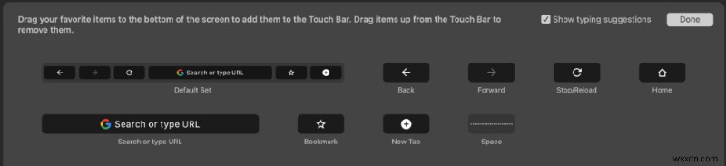 MacBook Pro에서 Touch Bar를 사용자화하는 방법