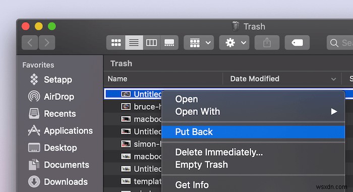 Mac 휴지통에서 삭제된 파일을 복원하는 방법