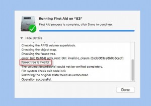 macOS First Aid 검사 시  fsroot 트리가 잘못되었습니다  오류 해결 방법