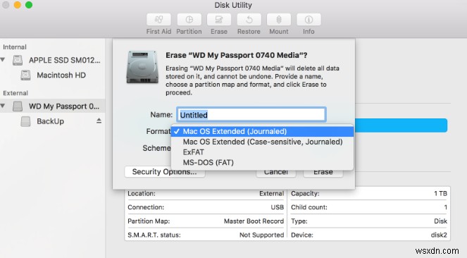 Mac에서 WD My Passport가 손상되었거나 읽을 수 없는 문제를 해결하는 방법은 무엇입니까?