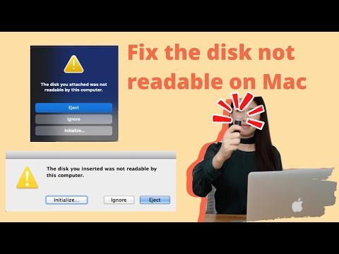연결한 디스크를 Mac의 이 컴퓨터에서 읽을 수 없는 문제 수정