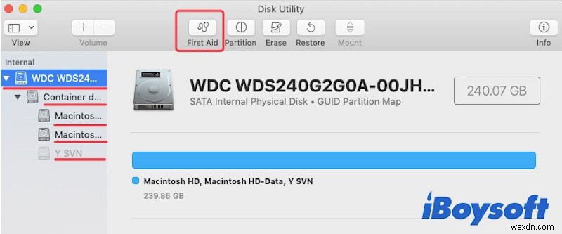 디스크 Macintosh HD를 잠금 해제할 수 없는 문제를 해결하는 방법