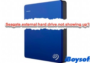 Seagate 외장 하드 드라이브가 Mac에서 인식되지 않음(macOS Monterey 수정 포함)