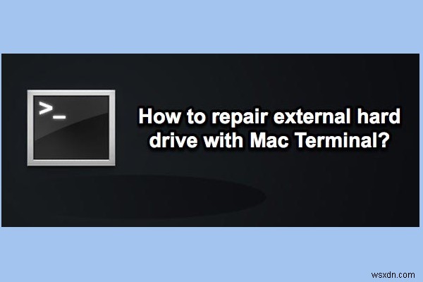 Mac 터미널로 외장 하드 드라이브를 복구하는 방법은 무엇입니까?